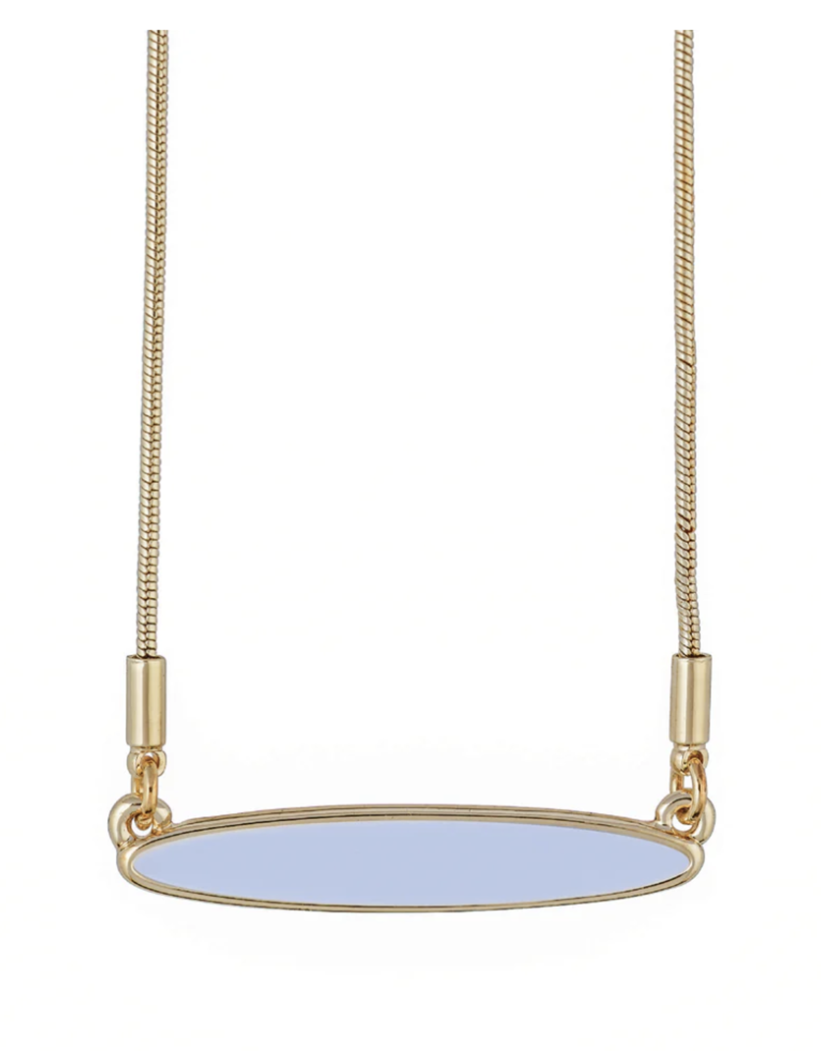 The Beach and Back Lavallette Long Board Necklace Light Blue