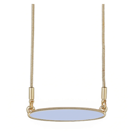 The Beach and Back Lavallette Long Board Necklace Light Blue