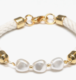 Allison Cole Jewlery Atlantic Bracelet Ivory Gold