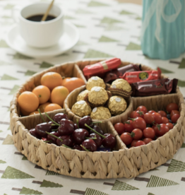 Quickway Imports Water Hyacinth Round Serving Tray