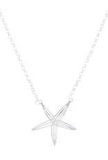 The Beach and Back Sea Bright Sea Star Necklace Silver