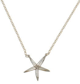 The Beach and Back Sea Bright Sea Star Necklace-Gold