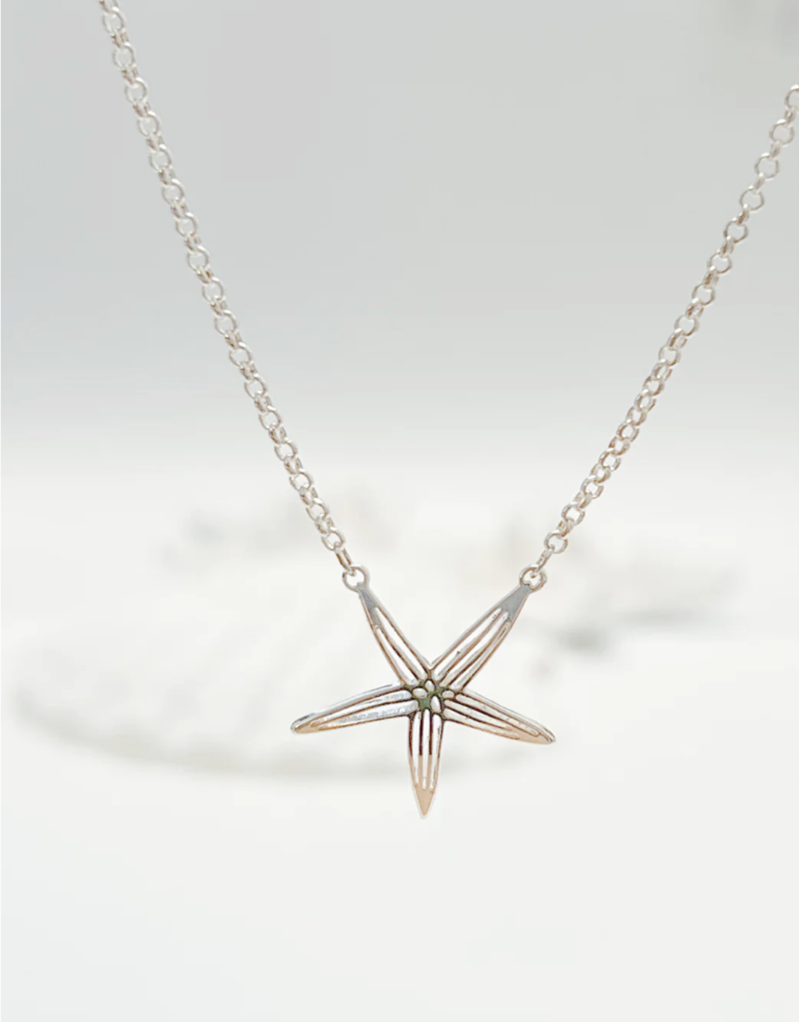 The Beach and Back Sea Bright Sea Star Necklace-Gold