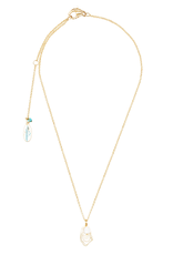 The Beach and Back Narragansett Pearl and Oyster Necklace-Gold