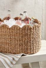 Mud Pie Scalloped Woven Party Tub