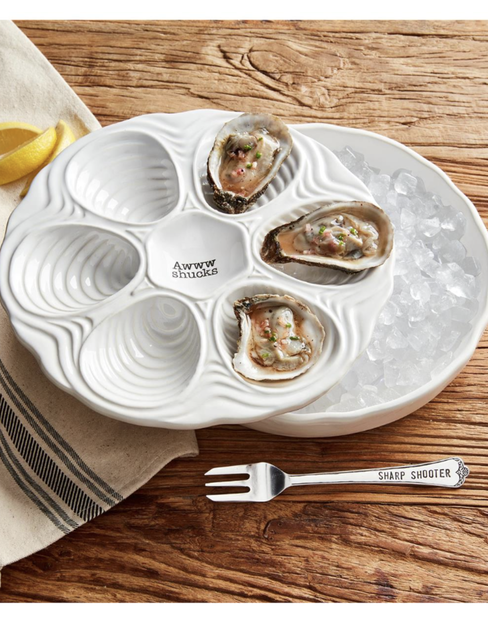 Mud Pie Ceramic Oyster Tray Chiller