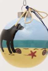 Shard at  Home Coastal Village Ornament Black Dog