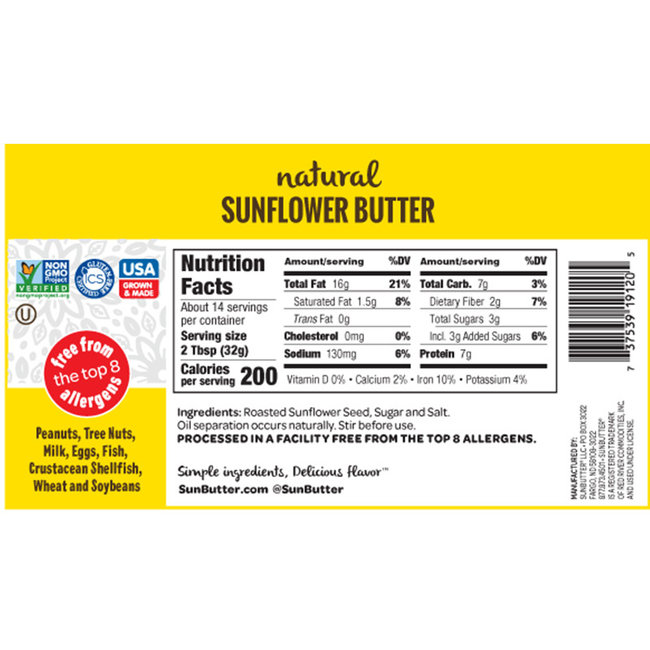 Beurre De Tournesol 454g