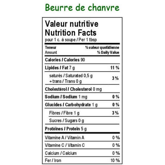 Beurre De Chanvre 210g