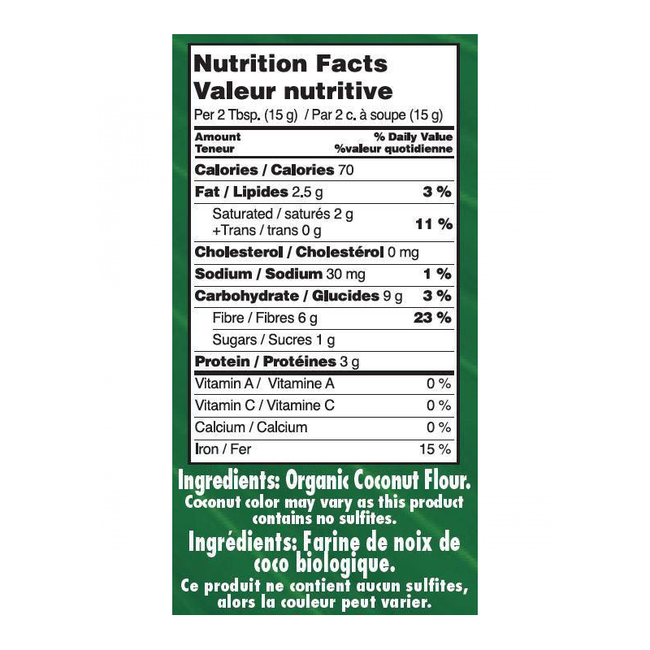 Organic coconut flour