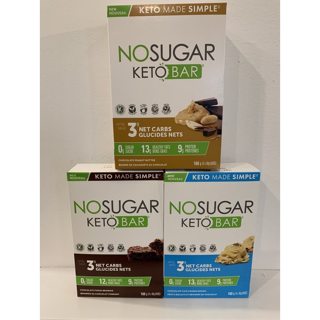 NO SUGAR Barres Boîte (plusieurs saveurs) 4x40g