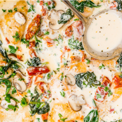 KETOCLUB Repas Poulet crémeux à la toscane avec champignons grillés 250g