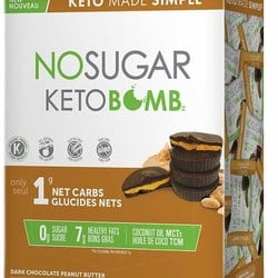 NO SUGAR CO. Keto Bomb Chocolat Noir Beurre d’Arachide (30x17g)