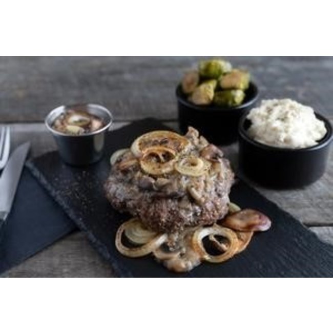 KETOCLUB Steak Salisbury sauce champignon, purée Chou-fleur 350g