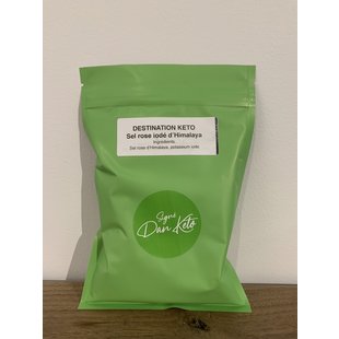 DESTINATION KETO Sel rose d'Himalaya iodé 300g