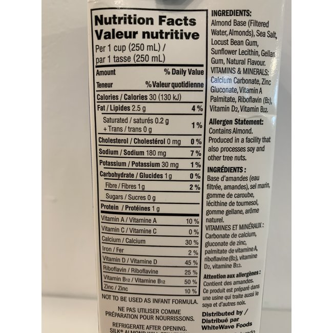 SILK Unsweetened Almond Drinks (2 flavours)