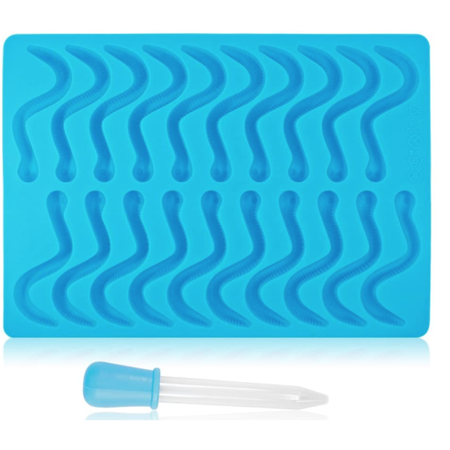 DESTINATION KETO Worm Silicone Mould With Pipette