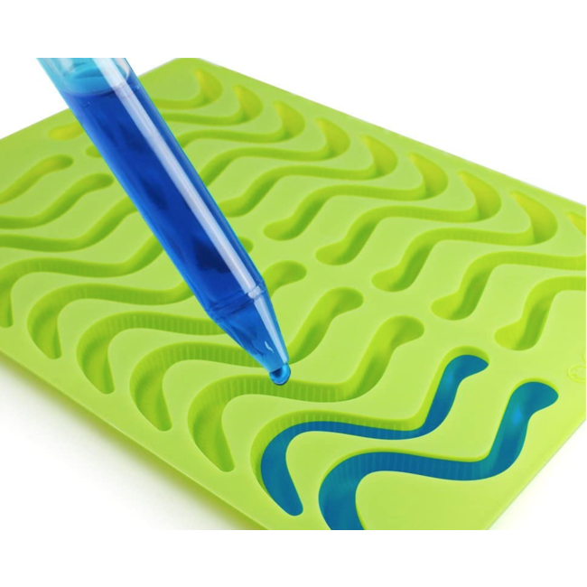 DESTINATION KETO Moule en Silicone Vers de Terre Avec Pipette