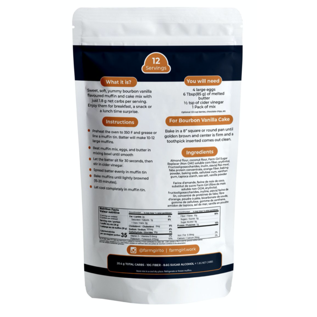 FARM GIRL mélange muffin et gâteau vanille 350g