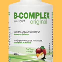 LAND ART B-COMPLEX Original Supplément Complet de Vitamine B Saveur Pêche/Pomme 500ml