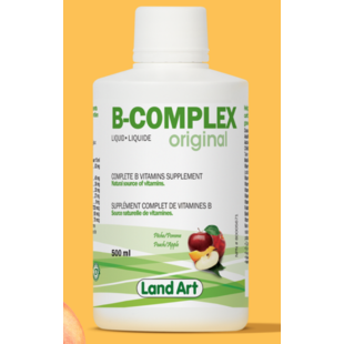 LAND ART B-COMPLEX Original Full Vitamin B Supplement Peach/Apple Flavour 500ml