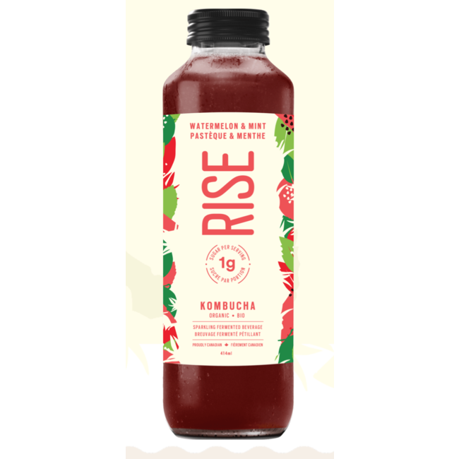 RISE KOMBUCHA 1g de Sucre 414 ml ( plusieurs Saveurs)