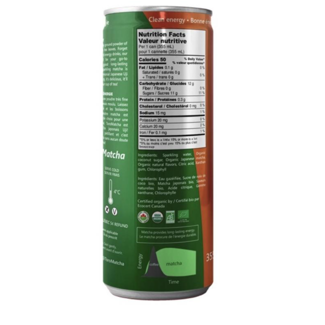 TORO MATCHA Sans Sucre 355ml (4 saveurs)