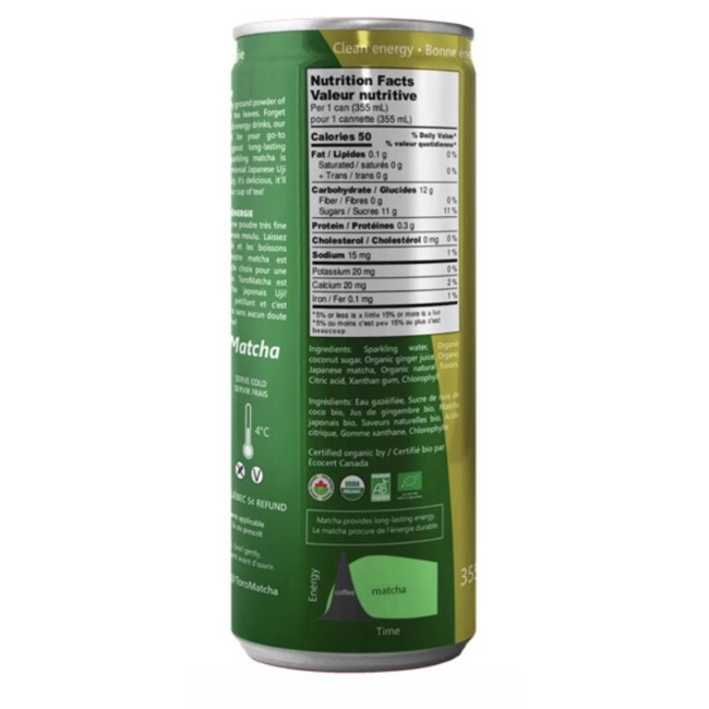 TORO MATCHA Sans Sucre 355ml (4 saveurs)