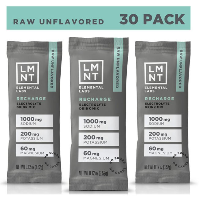 LMNT Électrolyte Drink Mix Box of 30 sachets (several flavours)