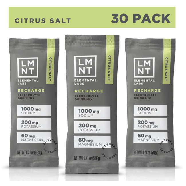 LMNT Électrolyte Drink Mix Box of 30 sachets (several flavours)