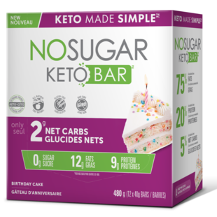 NO SUGAR Bars Box (several flavors)12x40g