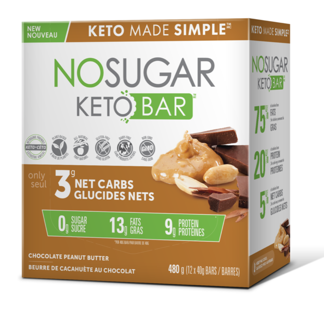 NO SUGAR Barres Boîte (plusieurs saveurs)12x40g