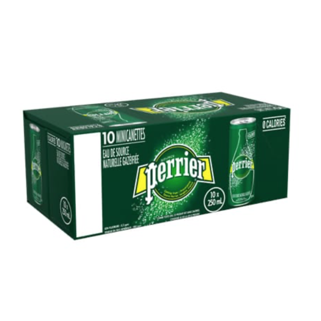 PERRIER Eau Pétillante (3 saveurs) 10x250ml