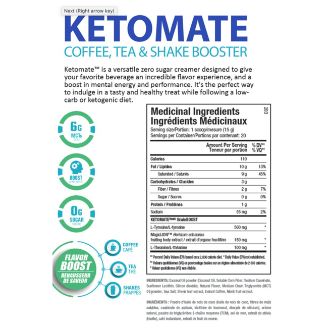 ANS PERFORMANCE ketomate Shake booster caramel salé 300g