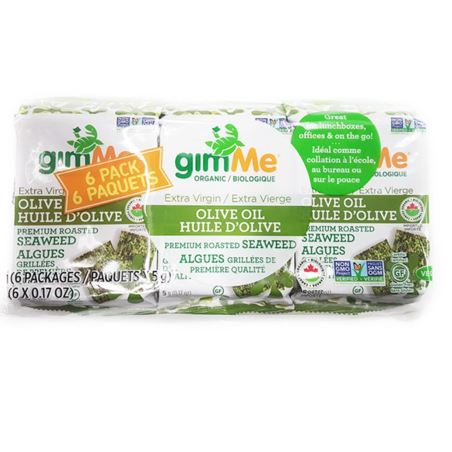 GIMME Algues Grillés à l’Huile d’Olive 6x5g