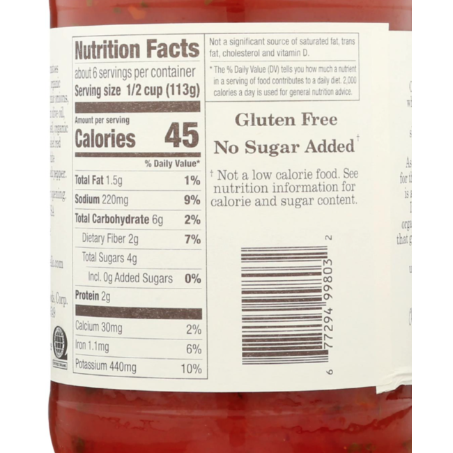 ORGANICO BELLO Sauces pour Pâtes 685ml