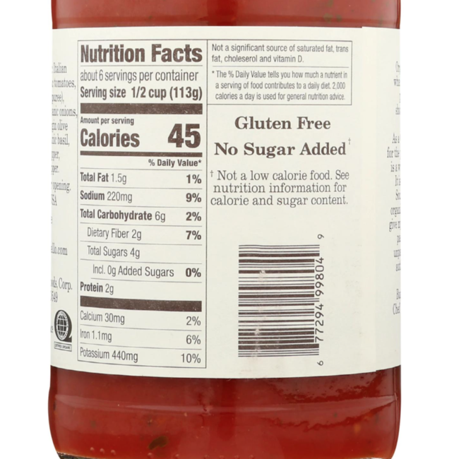 ORGANICO BELLO Sauces pour Pâtes 685ml