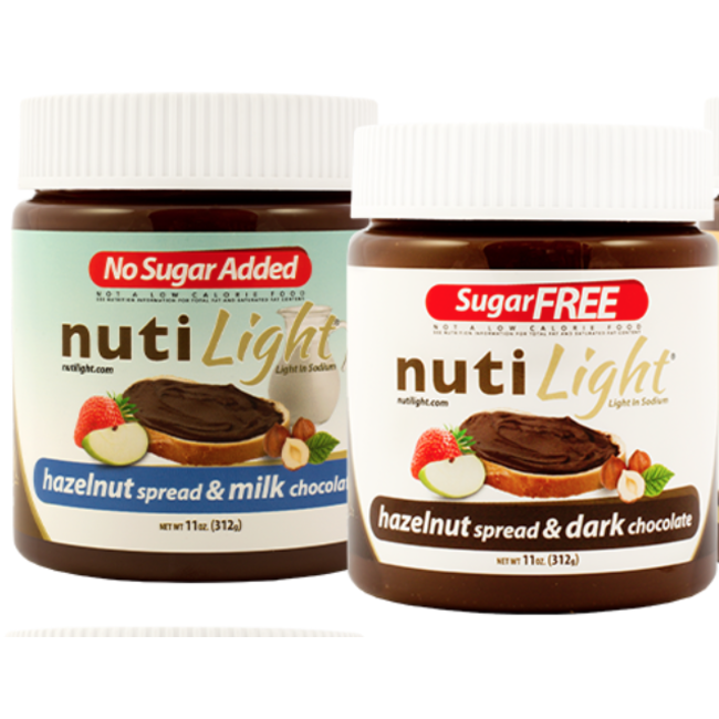 NUTILIGHT Tartinades de Noisettes 312g (2 saveurs)