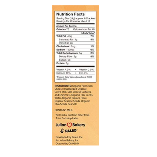 JULIAN BAKERY Craquelin Parmesan 238g