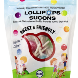 SWEET &  FRIENDLY Erythritol Sweetened Hickory Lollipops 250g