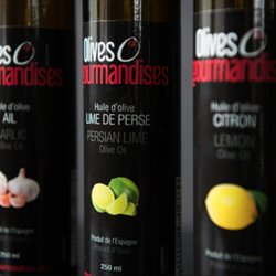 OLIVES ET GOURMANDISES Huiles d’Olive 250ml (plusieurs saveurs)