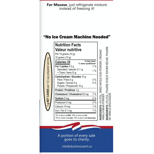 DUTCH MONARCH Mélange à Crème Glacé (2 saveurs) 150g