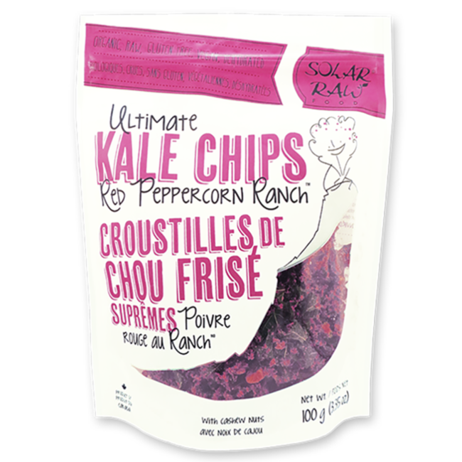 SOLAR RAW FOODS Croustilles de Chou Frisé Suprêmes (6 saveurs) 100g