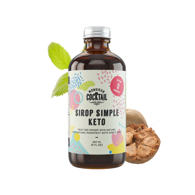 MONSIEUR COCKTAIL Sirop simple keto 250ml