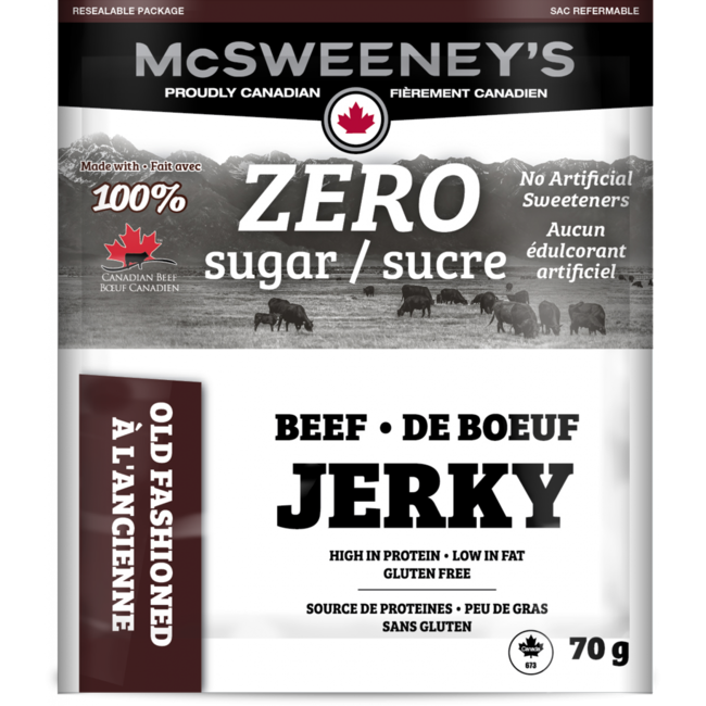 MCSWEENEY'S Jerky de boeuf sans sucre 70g