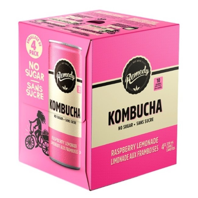 REMEDY Kombucha Canettes 4x330ml (6 saveurs)