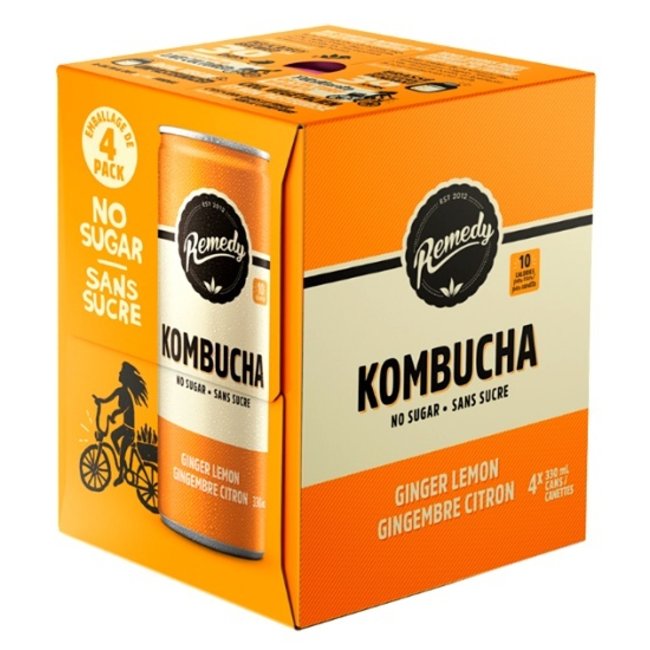REMEDY Kombucha Canettes 4x330ml (6 saveurs)