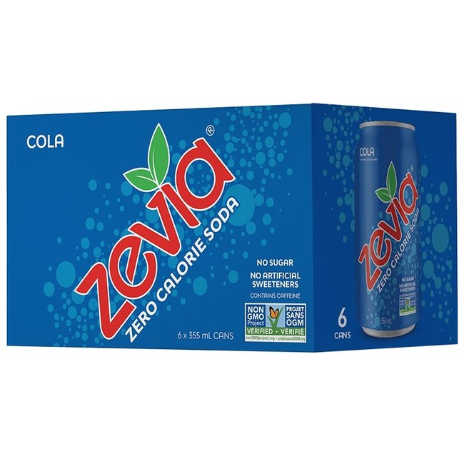 ZEVIA Eau pétillante aromatisée zéro calorie 355 ml (6)