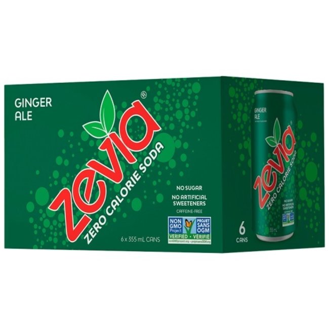 ZEVIA Eau pétillante aromatisée zéro calorie 355 ml (6)