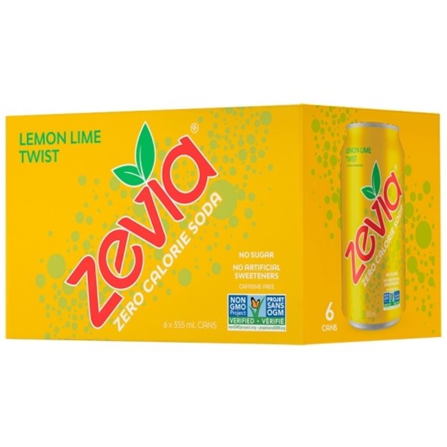 ZEVIA Eau pétillante aromatisée zéro calorie 355 ml (6)